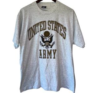 Vintage 90s United States Army Grey Graphic T-Shirt